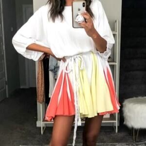 ☀️ AAKAA Boho Colorblock Mini Dress - Size Small ☀️